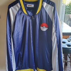 Pokémon Blue Bomber Jacket Size 2XL