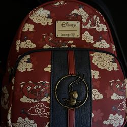 Loungefly X Disney Mulan Mushu Cloud Backpack (Red Multi). Amazing Condition 