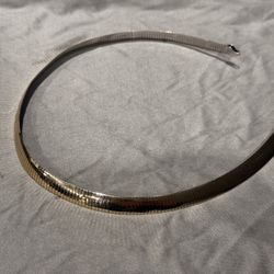 Gold Filled Herringbone Chain Necklace 925 Sterling Silver