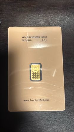 Half gram   gold  bar