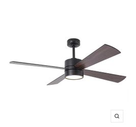 52" Bucholz Industrial Ceiling Fan with RGB LED, Remote & APP Control - New