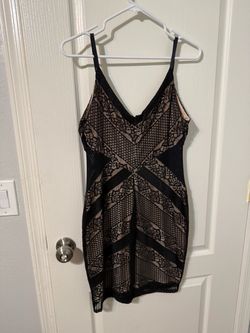Black Lace Mini Bodycon Dress