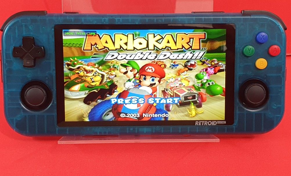 Modded Retroid Pocket 3 + Plus Handheld Gaming Console - 128GB - Clear Blue