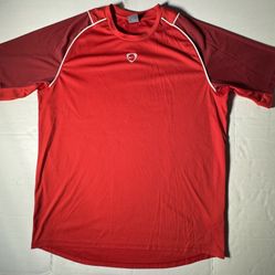 Pre Owned Excellent  Nike Dri Fit  Jersey T Shirt  Vintage  Embroidered  Red Burgundy  Men  Size XL 