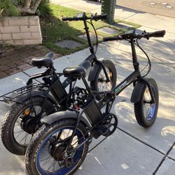 2 Foldable E bikes 