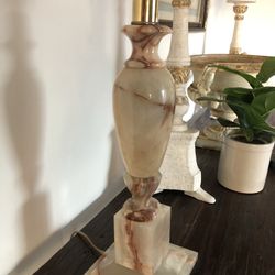 Antique Onyx stone lamp 