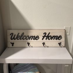 welcome home key hold hanger rack 