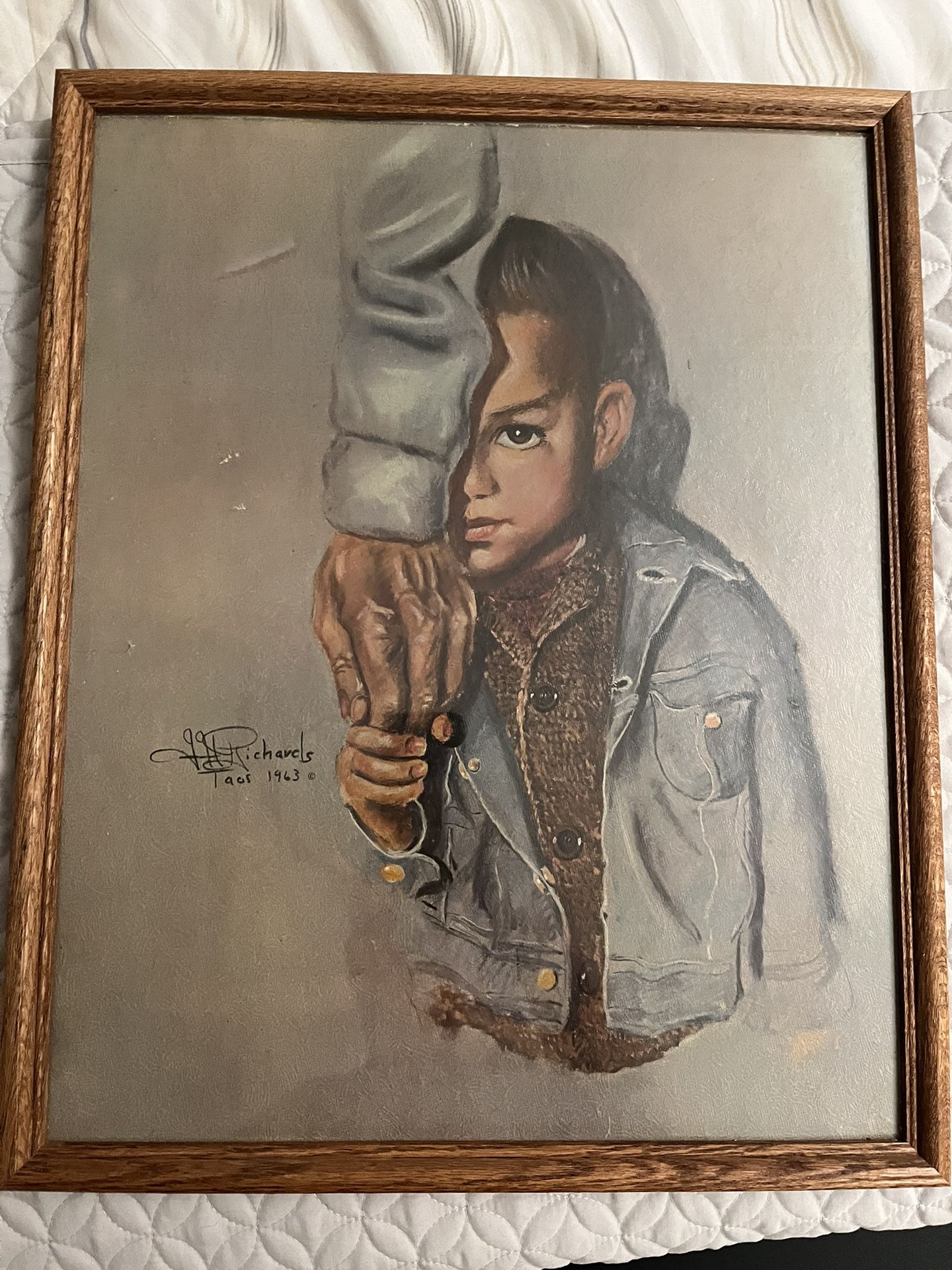 Vintage 1963 Lithograph J. H. Richards (HELPING HAND)