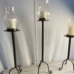 3 Piece Candle Pillar Set