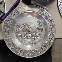 Zinn Becker 95% Pewter DECORATIVE PLATE