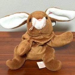 Vintage Ty Beanie Babies Collection 1995 Ears The Rabbit PVC Bunny