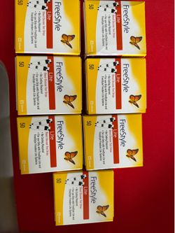 7 boxes of freestyle lite test strips $25 each or $150 all