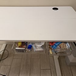 Standing Desk With Wheels White