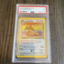 Dragonite Holographic Fossil Ex Card PSA 5