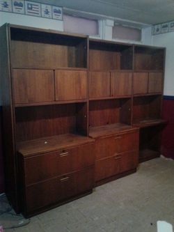 Solid Oak Office Cabinets