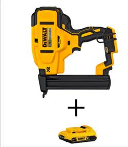 20V MAX XR Lithium-Ion Cordless 18-Gauge Narrow Crown Stapler with 20V MAX Compact Lithium-Ion 2.0Ah Battery Pack