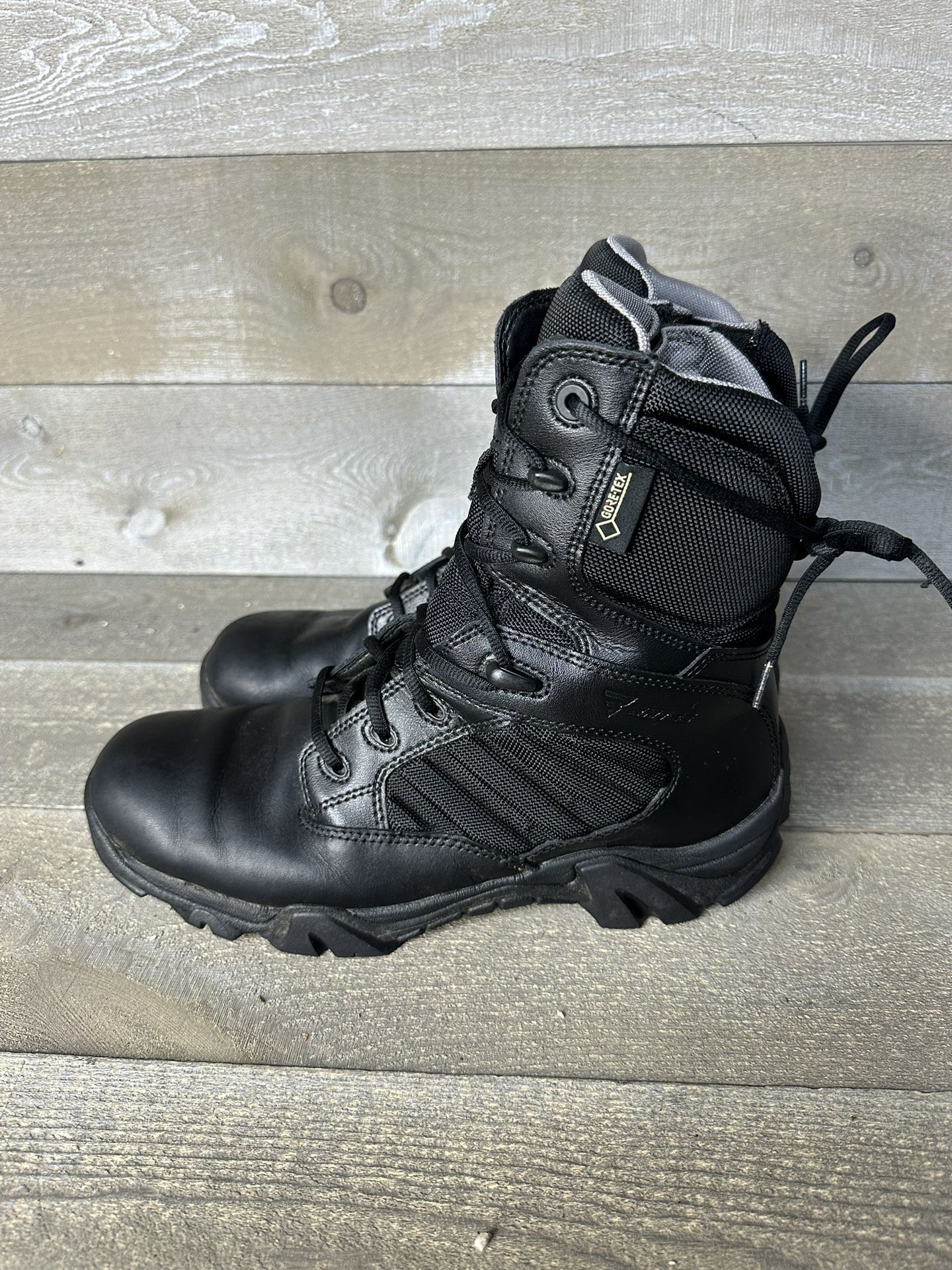 Bates GX 8 Gore Tex Side Zip E02268 Mens Size 10.5 Black Leather Tactical Boots