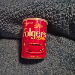 Collectible Folger's coffee regular grind empty tin