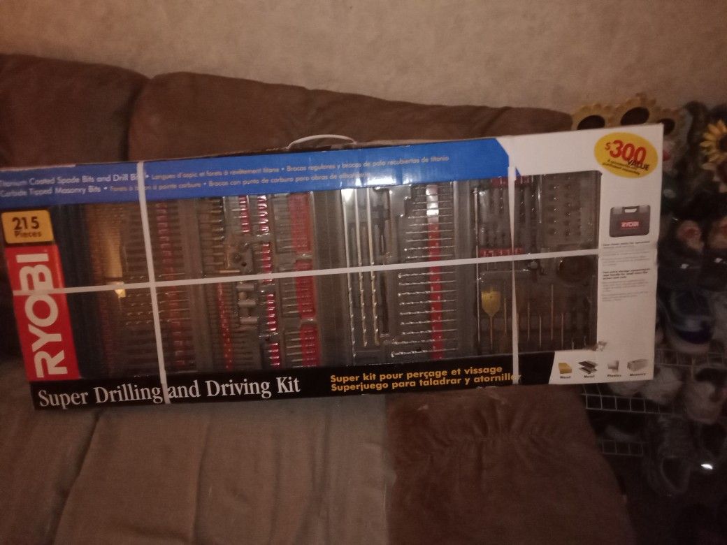 Ryobi Super Drilling And Driving Kit Brand New.215 Pieces. for Sale in Homer Glen IL OfferUp