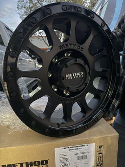 (Set of 4) Method MR305 NV 18x9 8x170 +18mm Double Black Wheels Rims