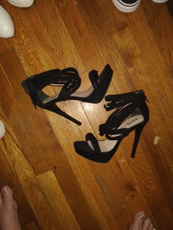 Black Strappy Heels