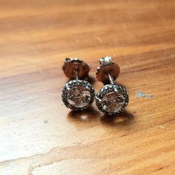 Morganite Stud Earrings