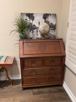 Antique desk real solid wood