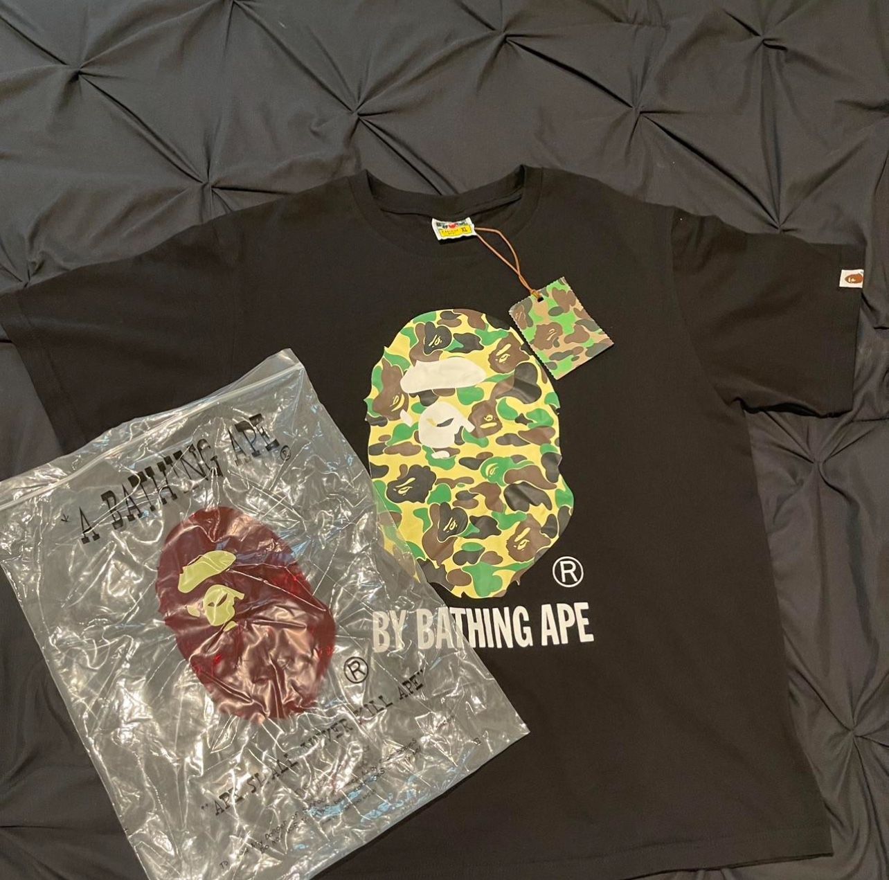 camo green bape T shirt 