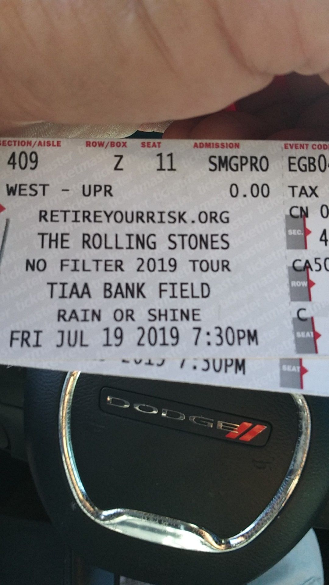 2 Rolling Stones tickets