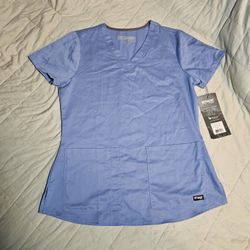 Barco Greys Anatomy Woman's Top Small Ciel Blue