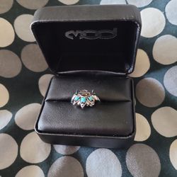 Harley Davidson Womens Size 7 Turquoise Silver Ring