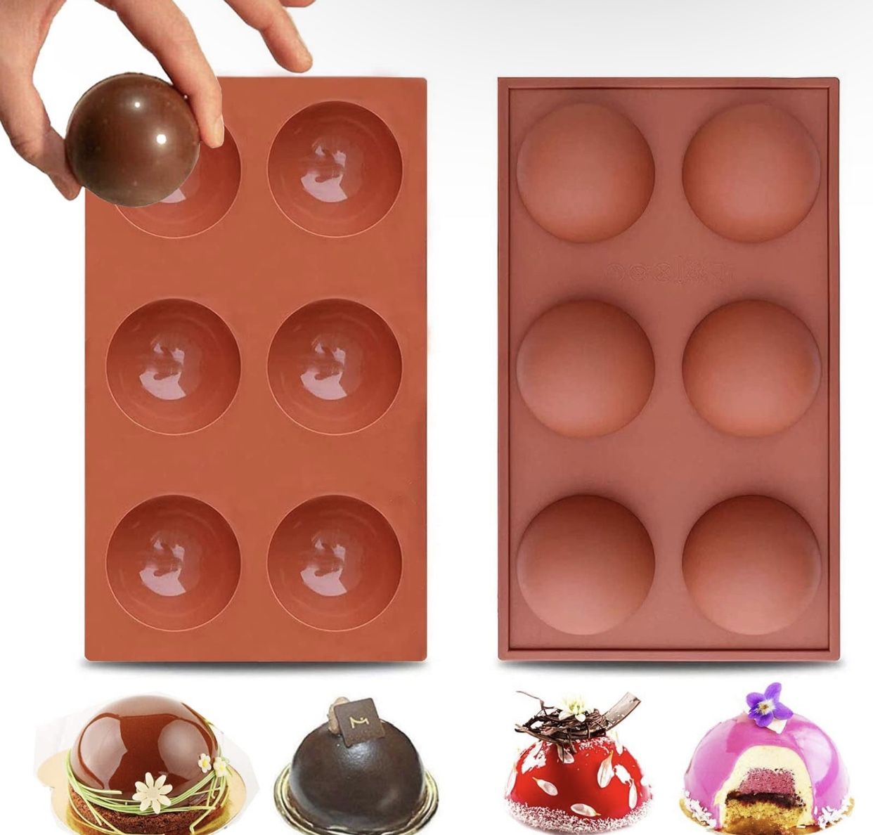Red Silicone Cocoa Bomb Mold