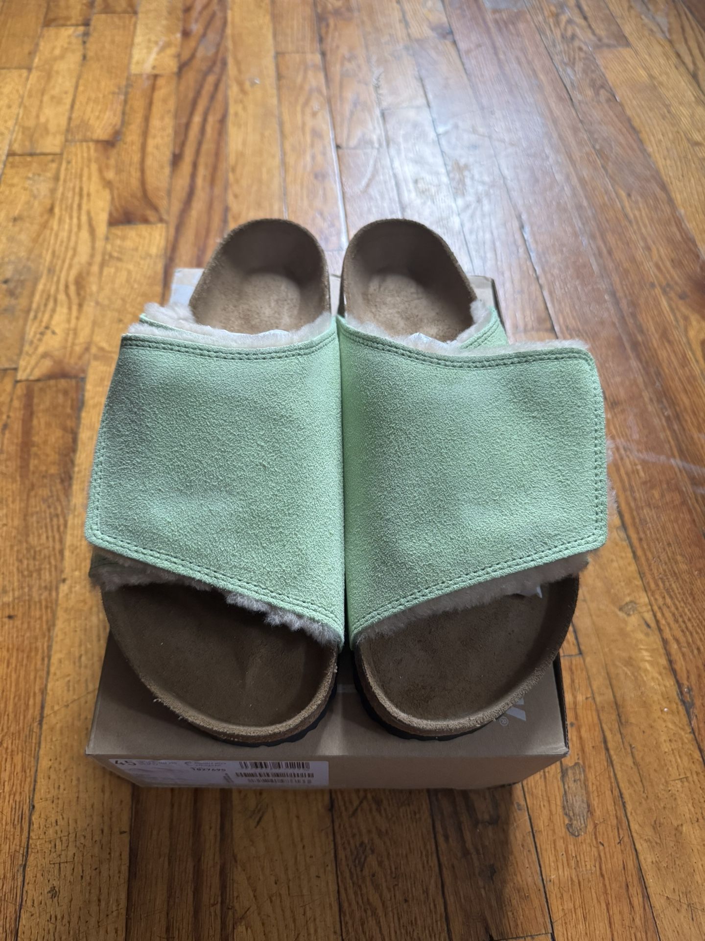 Stussy X Birkenstock Solana Shearling Slide Size US12/EU45(Washed Green)
