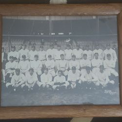 RARE 1925 NEW YORK YANKEES TEAM PHOTO BABE RUTH, L. GEHRIG COSMO-SILEO 14x10 3/4