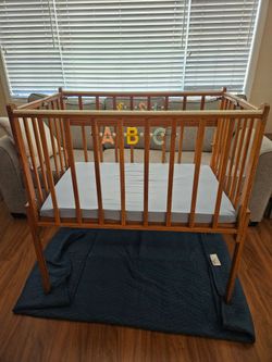 Vintage crib with new mattress