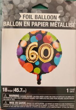 Foil Ballon 60 Age.  https://offerup.com/redirect/?o=MTguaW4= 