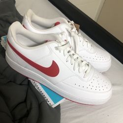 Nike Court Vision Low White/Red Size 12