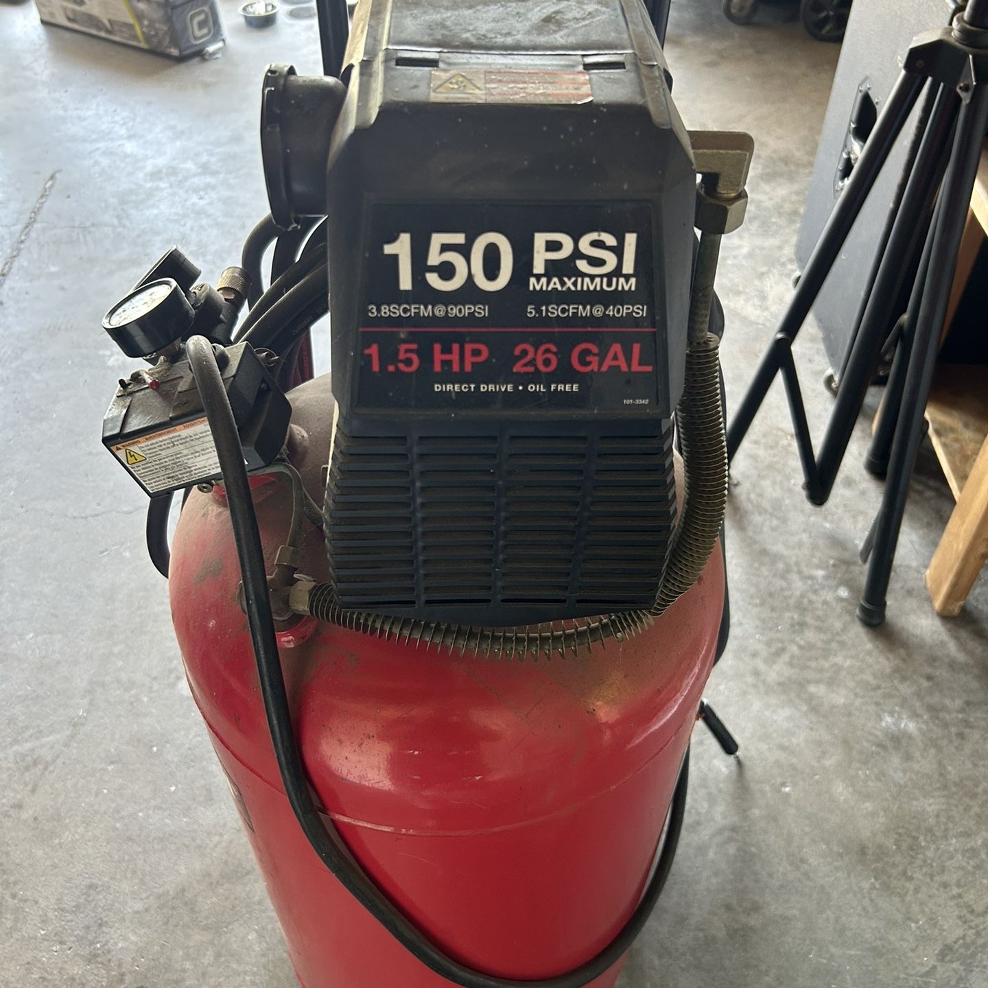 Craftsman 1.5 hp 26 2024 gallon air compressor