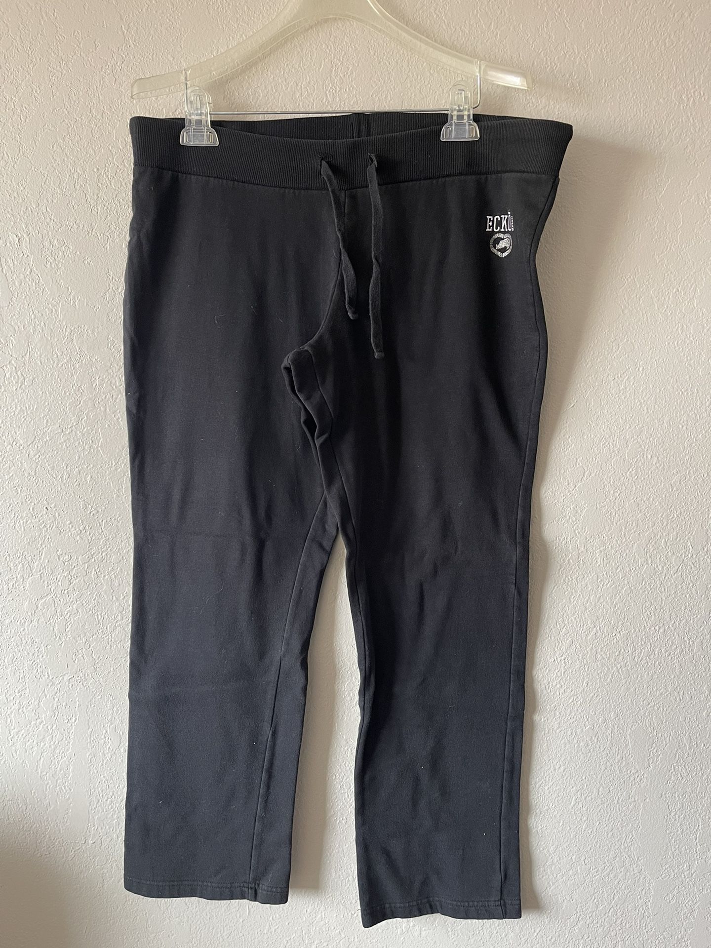 Ecko UNTLD., Women’s Black Straight Leg Drawstring Sweat Pants, Size XL