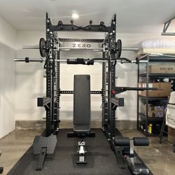Smith Machine 400 | Adjustable Bench | 245lb Cast Iron Olympic Weights | 7ft Olympic Bar | Fitness | Gym Equipment | FREE DELIVERY/INSTALLATION 🚚 🛠️