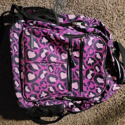 Purple Cheetah Print Eastsport Backpack