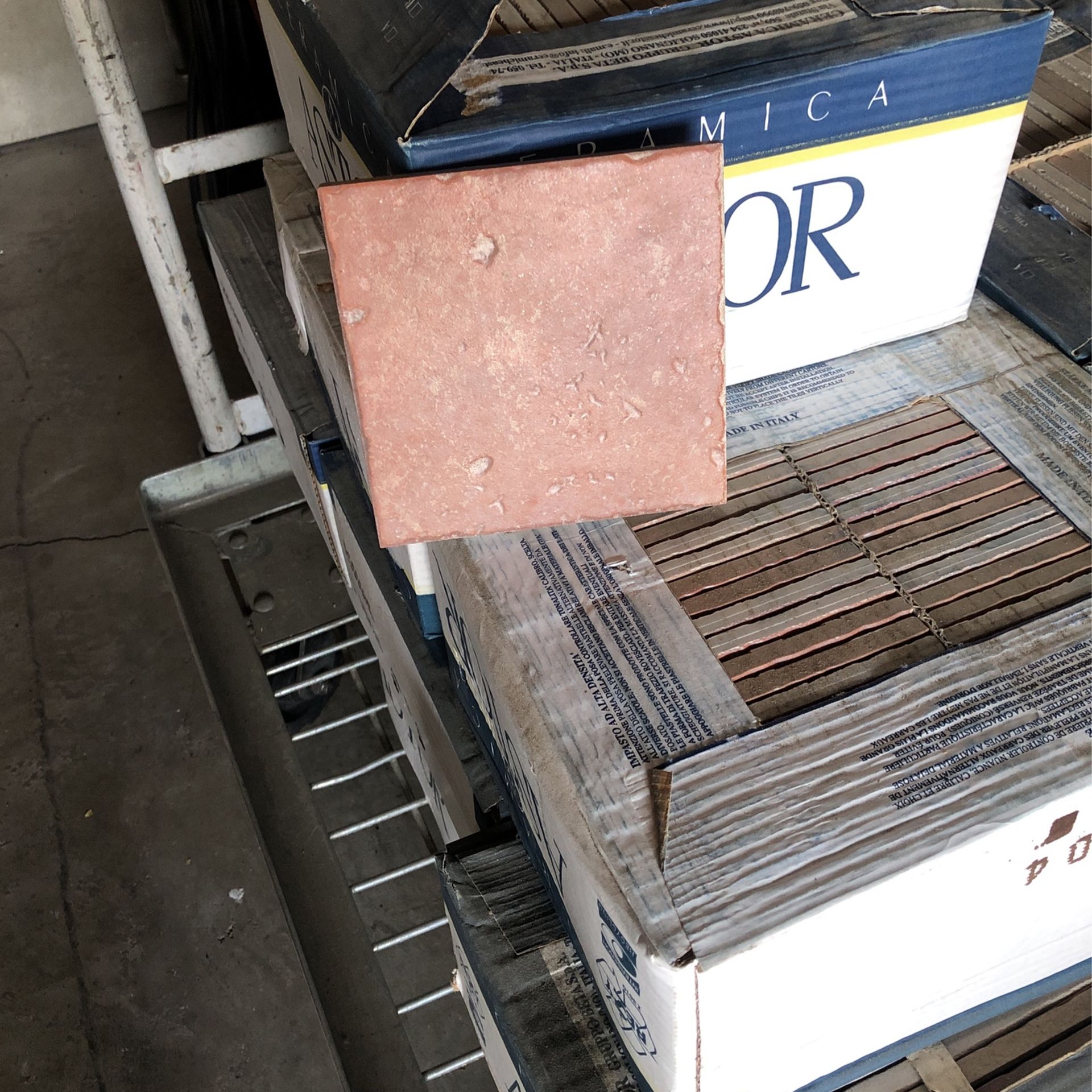 Astor Ceramic Tiles 6”x6” Color “ Rossone” 18 Cases, 48 Tiles Per Case.