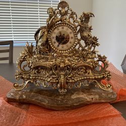 Mantle Clock Rocco Style Victorian