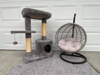 Small cat tree and hammock