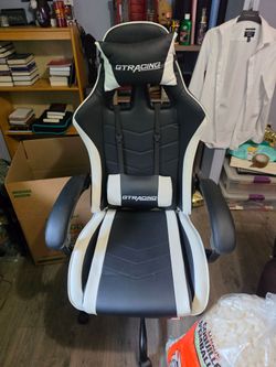 GTRacing Gaming Chair Black and White