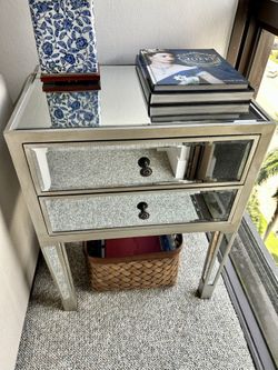 Mirrored side table
