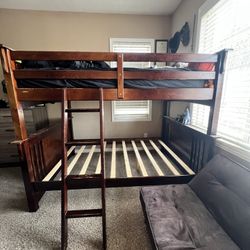 Solid Wood Full Size Bunk Beds 