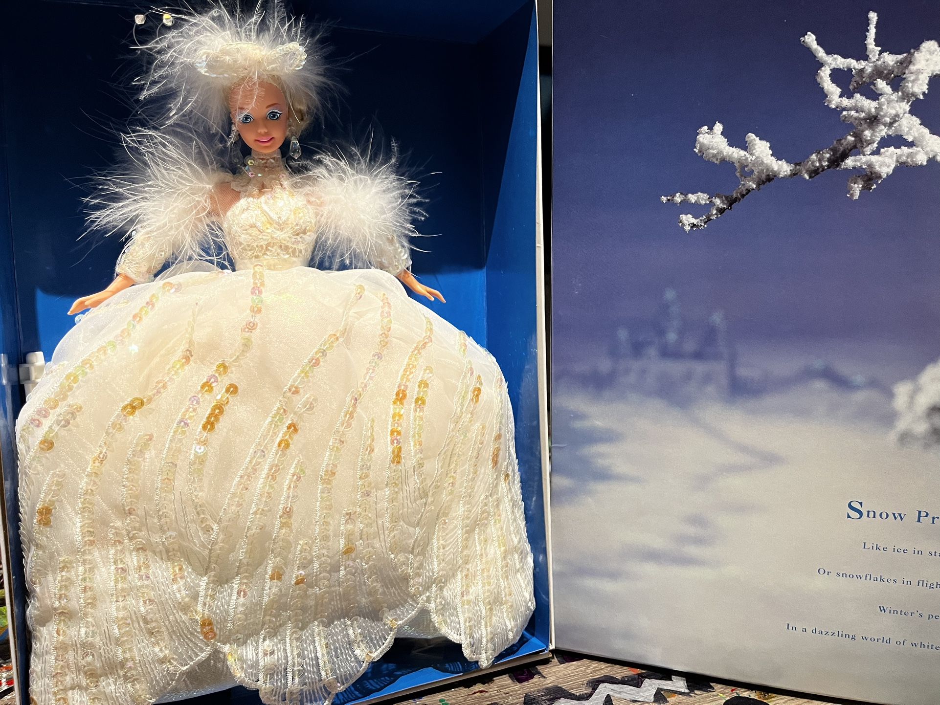 1994 Snow Princess Barbie Doll Enchanted Seasons Collection Mattel 11875 NRFB