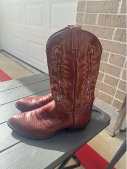 Tony Lama Genuine Teju Lizard Cowboy Boots Men’s 11,5 EE – Made in USA