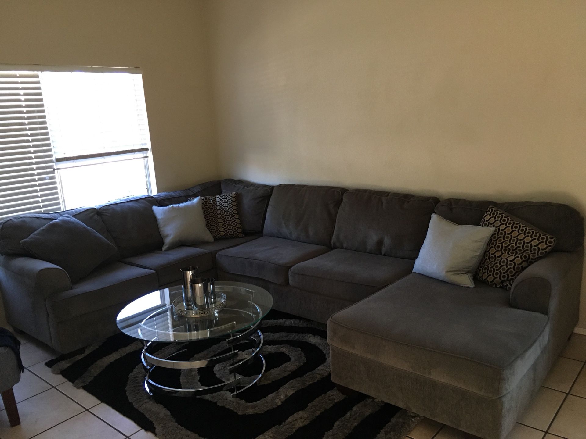 Charco grey Ashley sectional couch 500